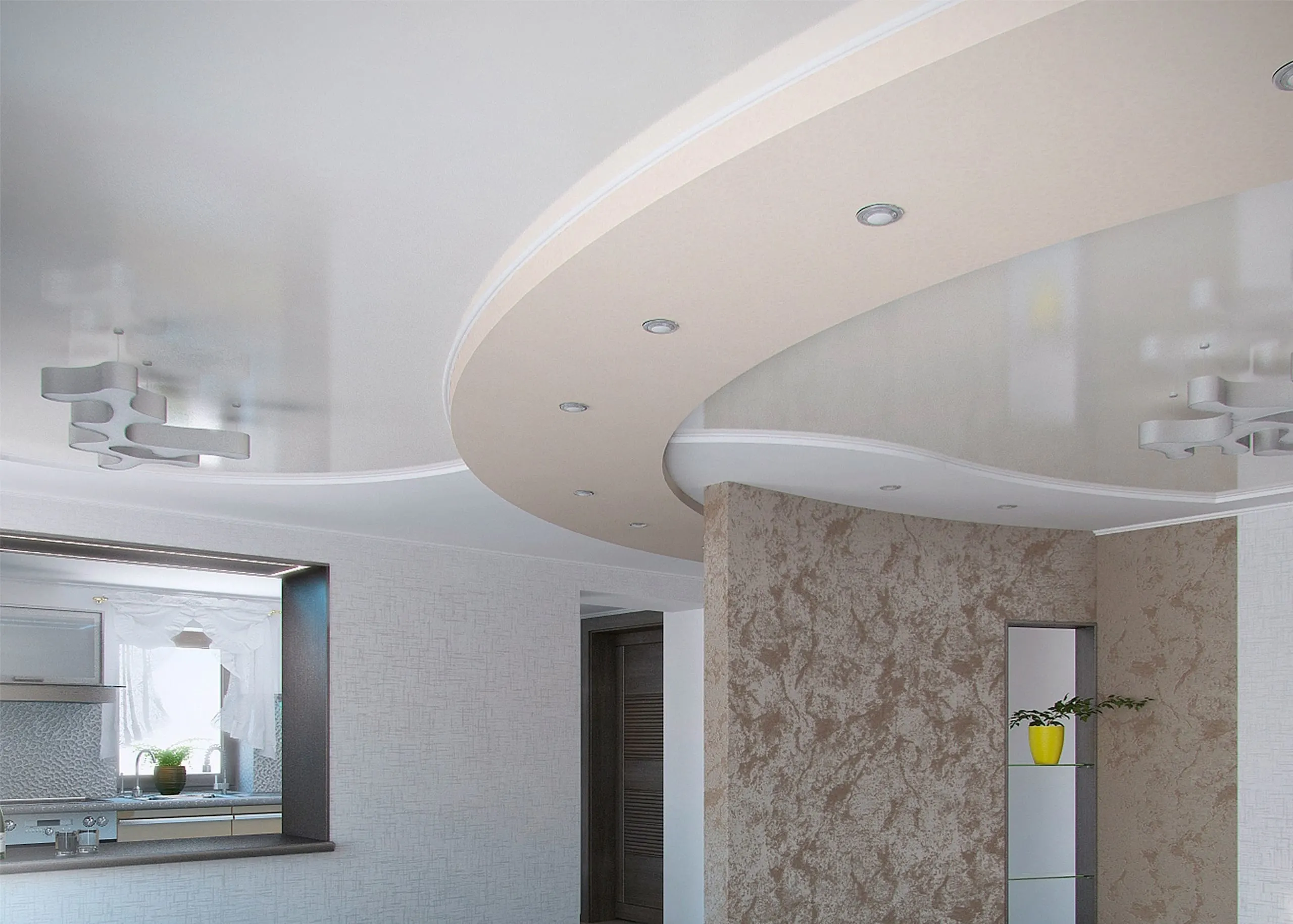 რთული დიზაინის ჭერების მოწყობა